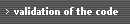 validation of the code